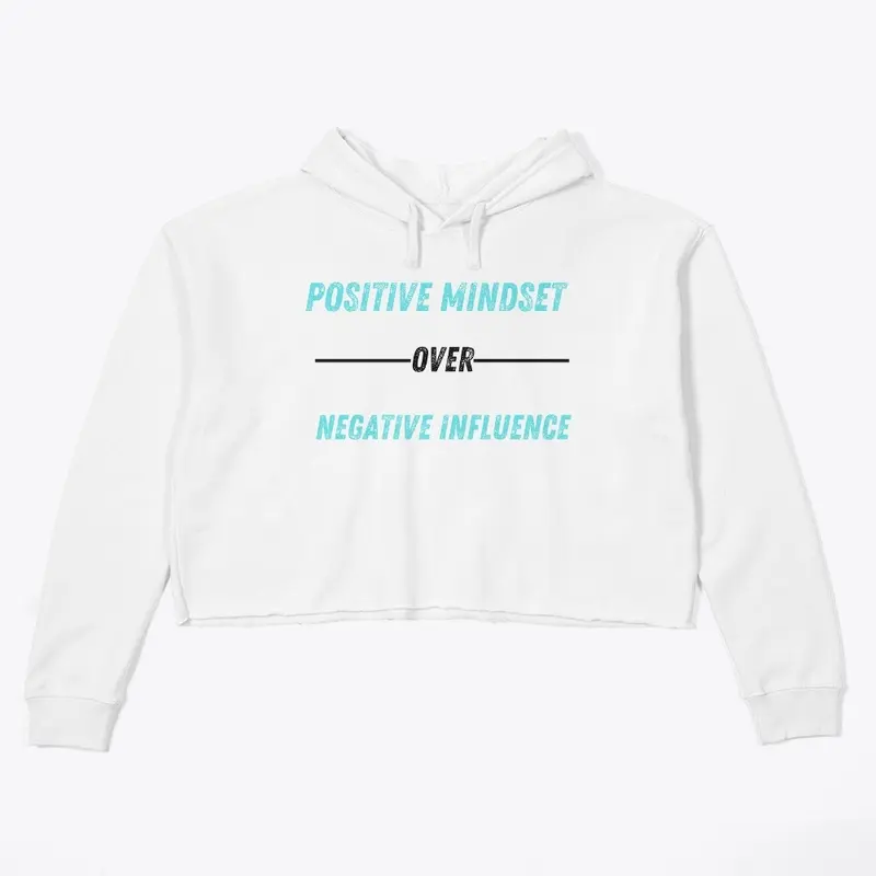 POSITIVE OVER NEGATIVE CROP HOODIE