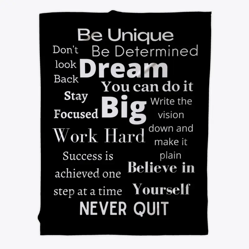 DREAM BIG INSPIRATIONAL FLEECE BLANKET