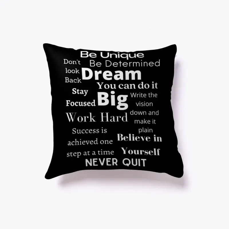 DREAM BIG INSPIRATIONAL PILLOW