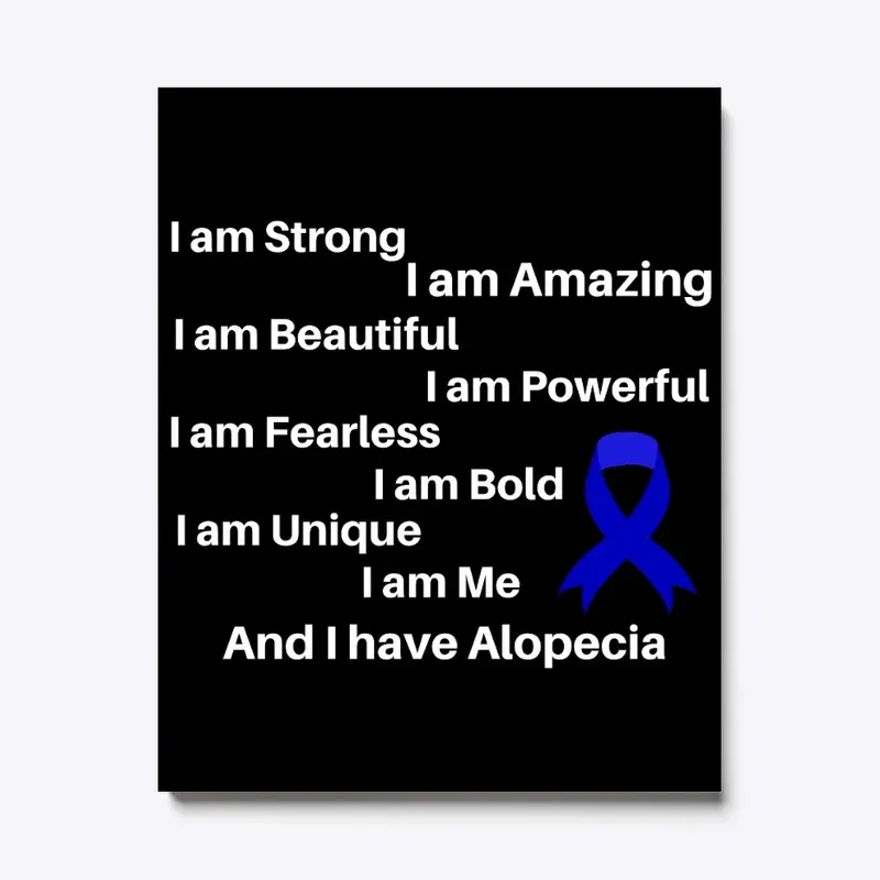 I AM FEMALE ALOPECIA CANVAS